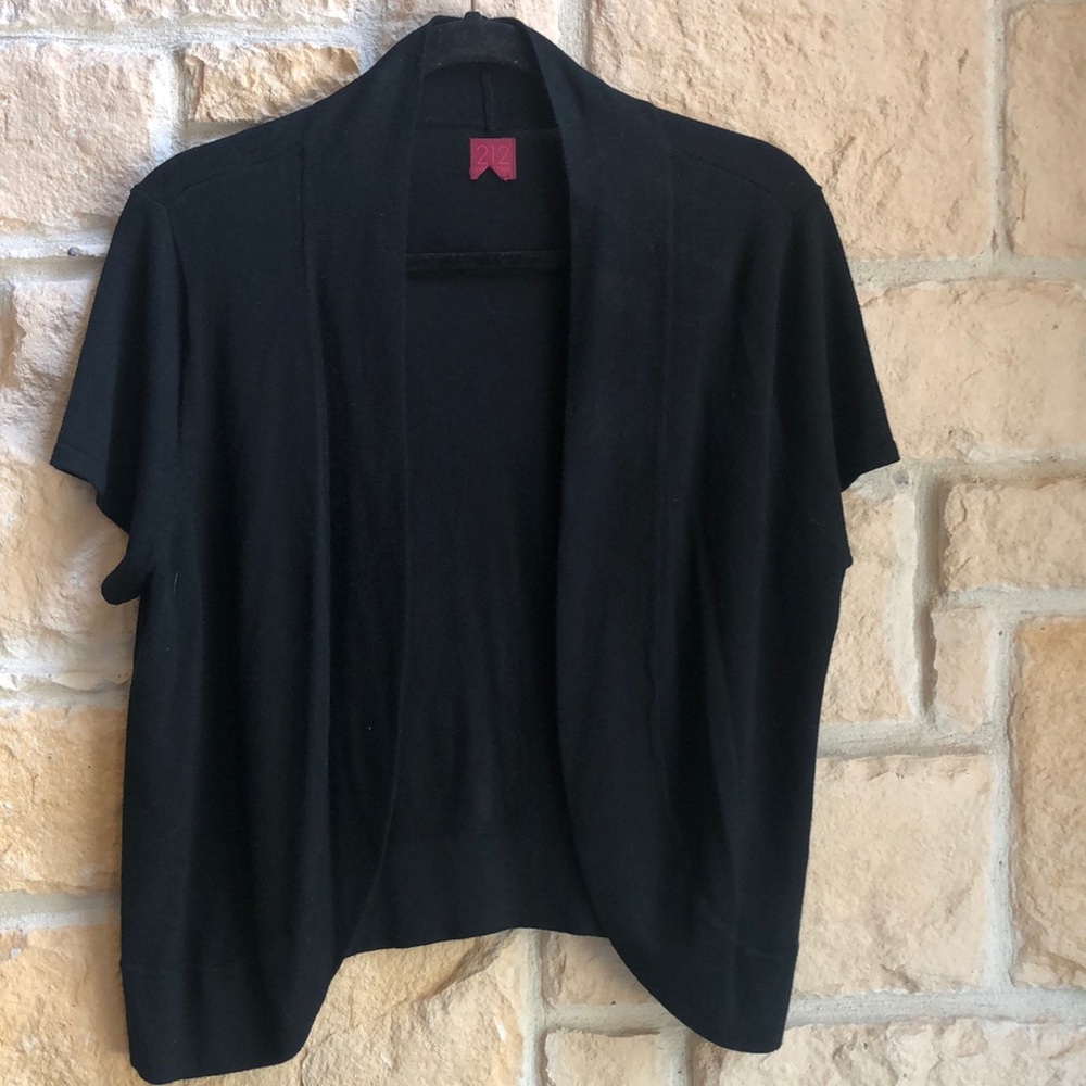 212 black short sleeved shrug